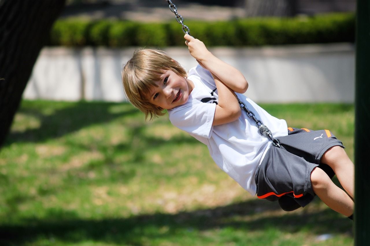 Kid playing at a nursery