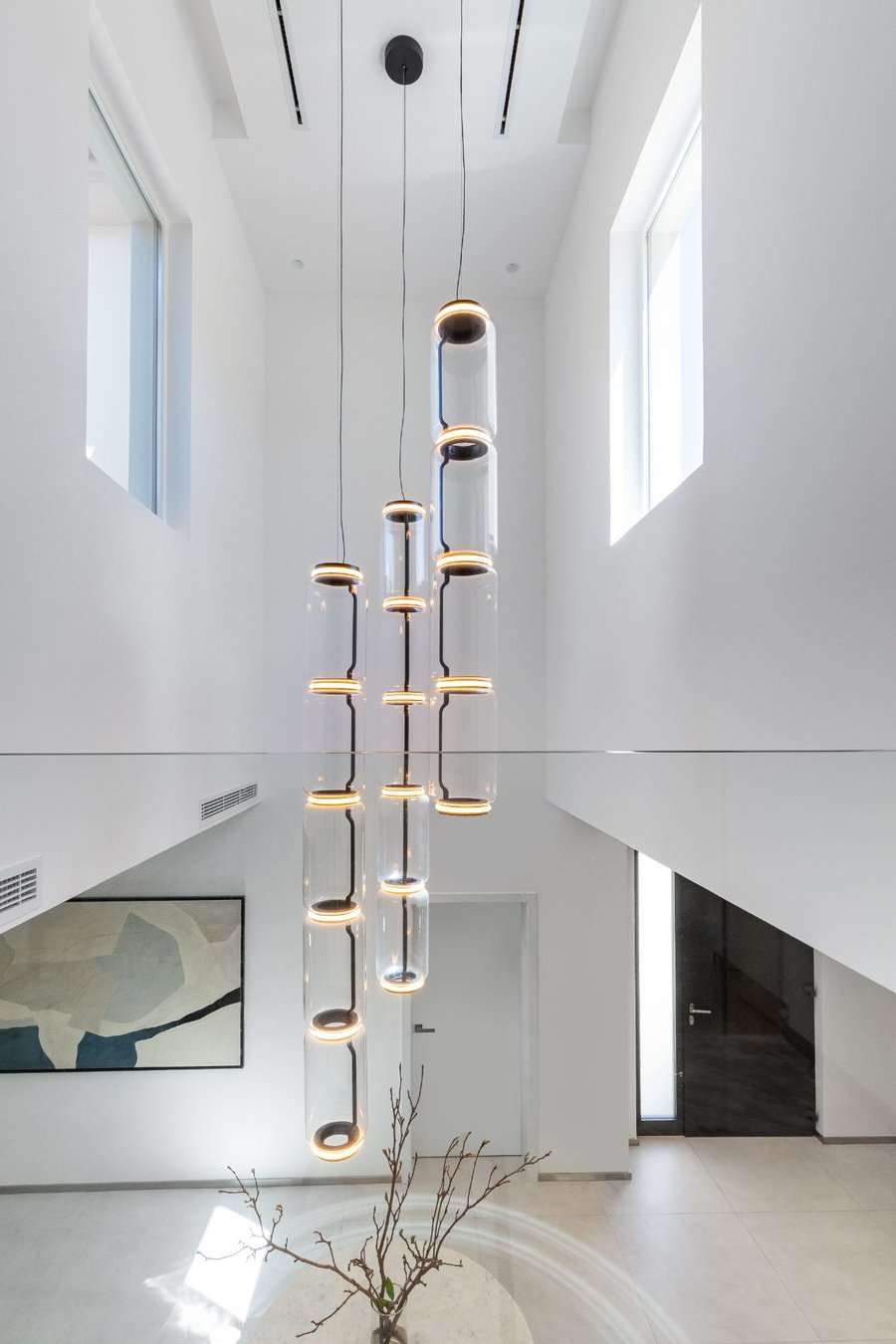 Light at entrance, Jumeirah Golf Estates villa, LUXHABITAT Dubai