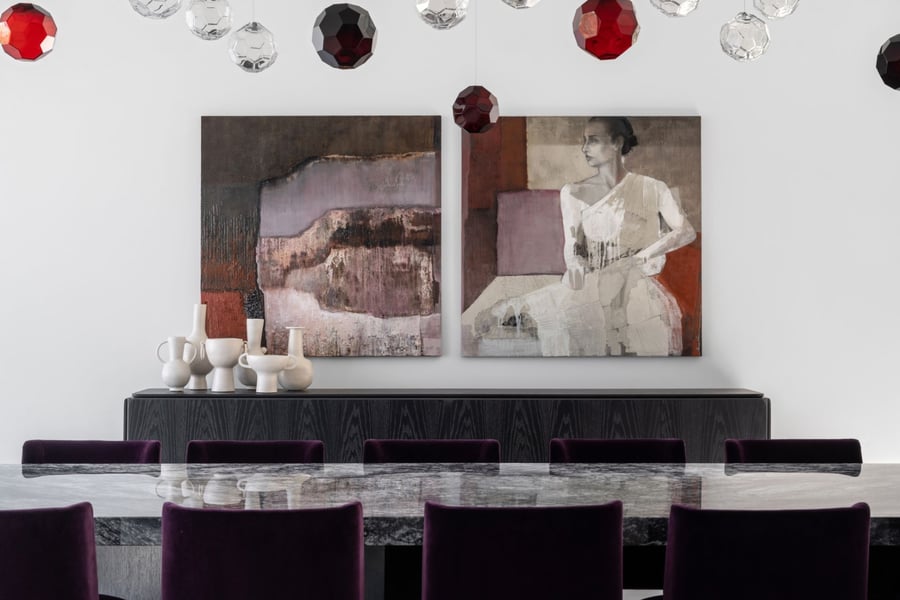 Dining table, Dubai Hills villa, LUXHABITAT