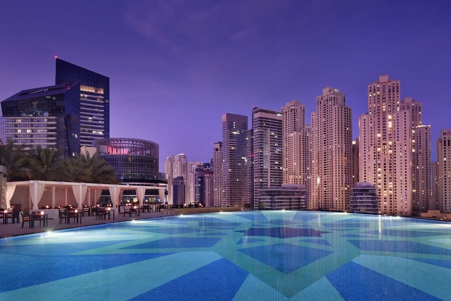 Shades pool view, The Address Dubai Marina
