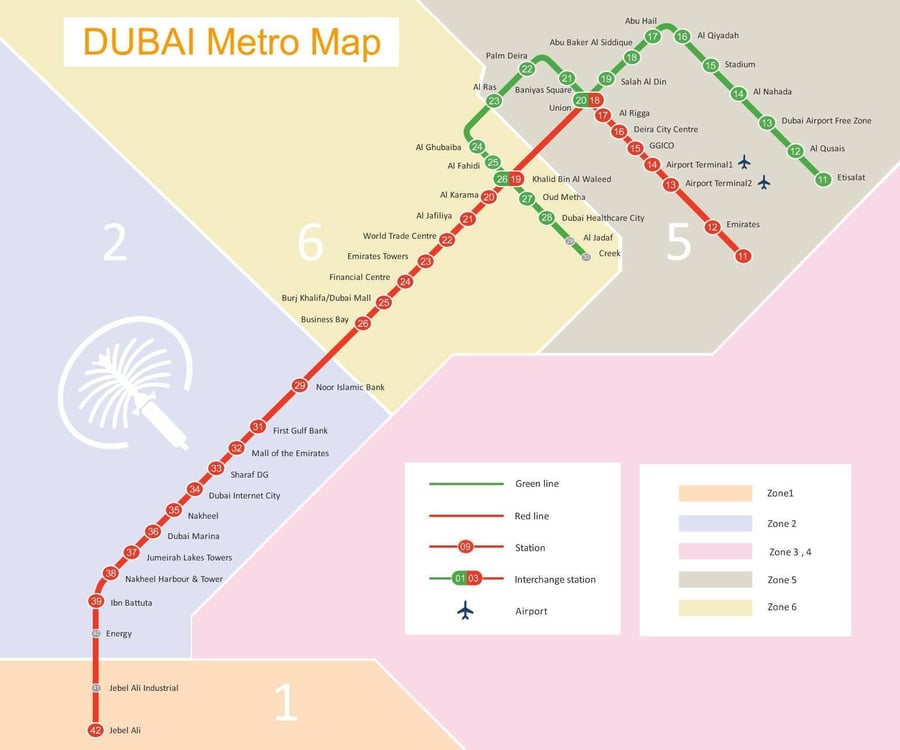 Dubai Metro Map