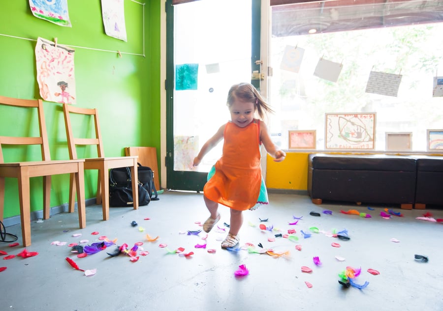Girl playing at nursery