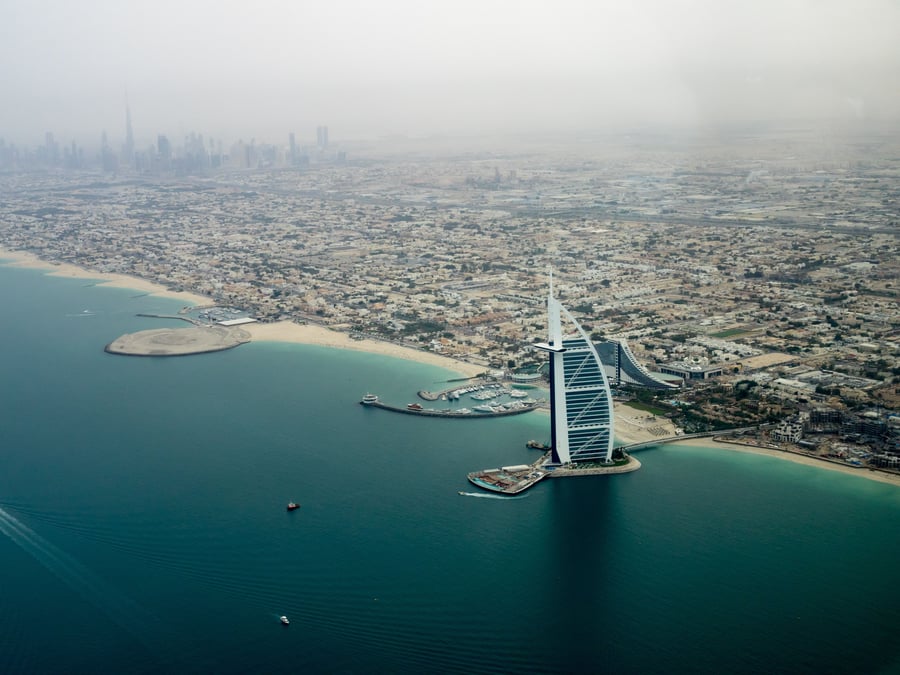 Bird's eye view of Dubai through helicopter tour
