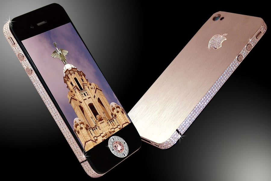 Top 10 most expensive mobile phones in the world | Stuart Hughes iPhone 4 Diamond Rose
