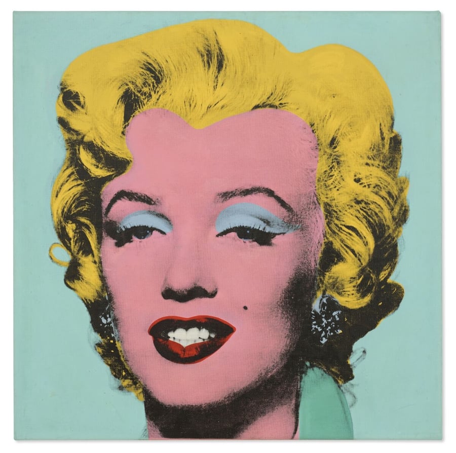 Top 10 most expensive paintings in the world | Shot Sage Blue Marilyn by Andy Warhol