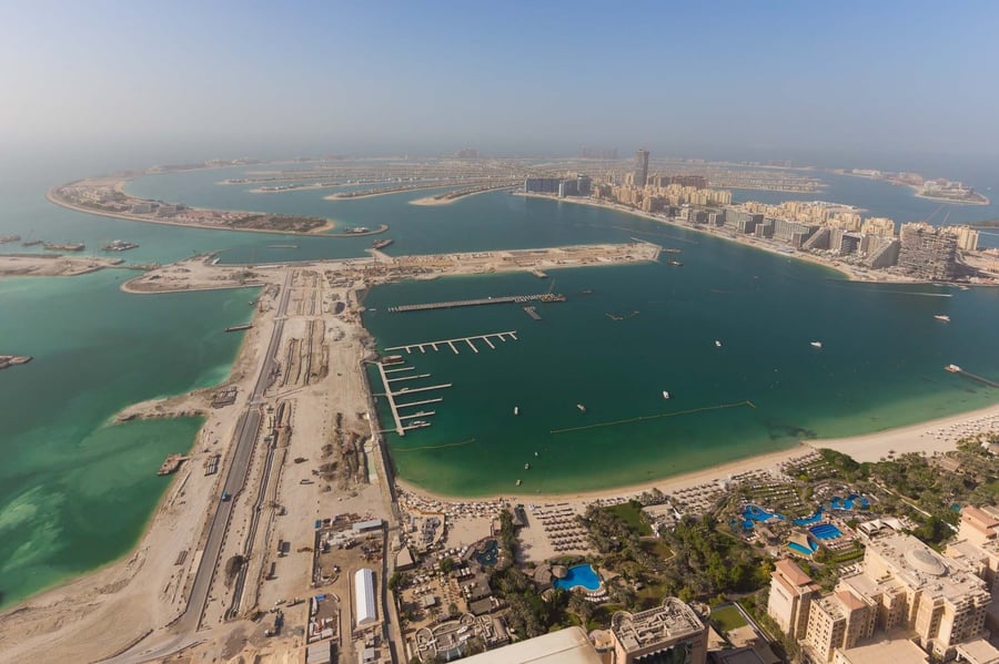 Palm view from Elite Residences Dubai marina penthouse