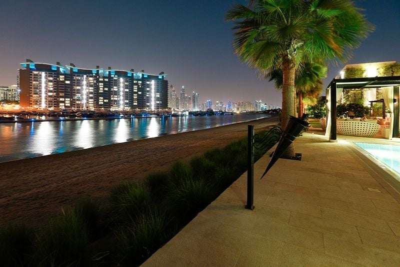 skyline views from Palm Jumeirah villa