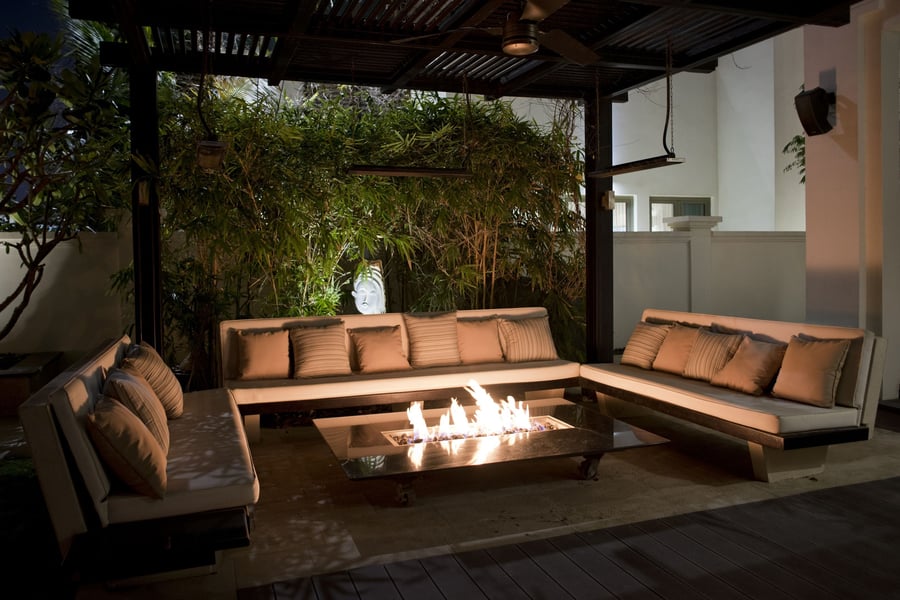 Outdoor seating area on Palm Jumeirah
