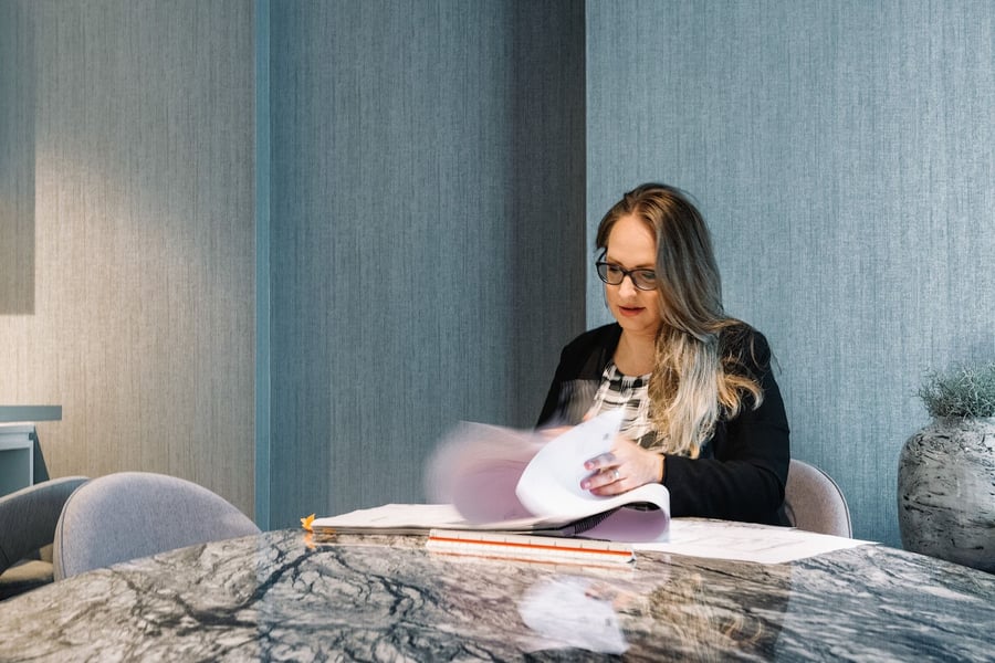 Going through drawings