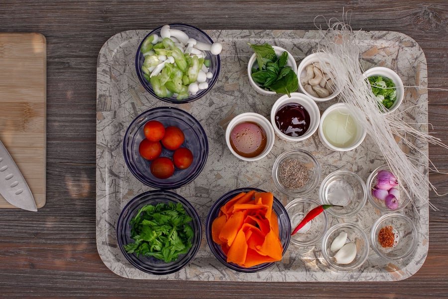 Flatlay of ingredients