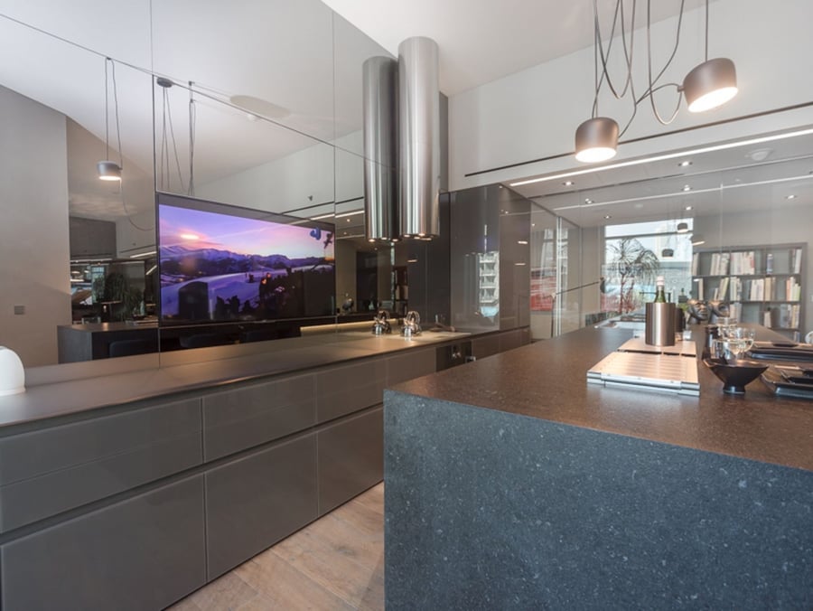 Smart tv in kitchen Downtown Dubai