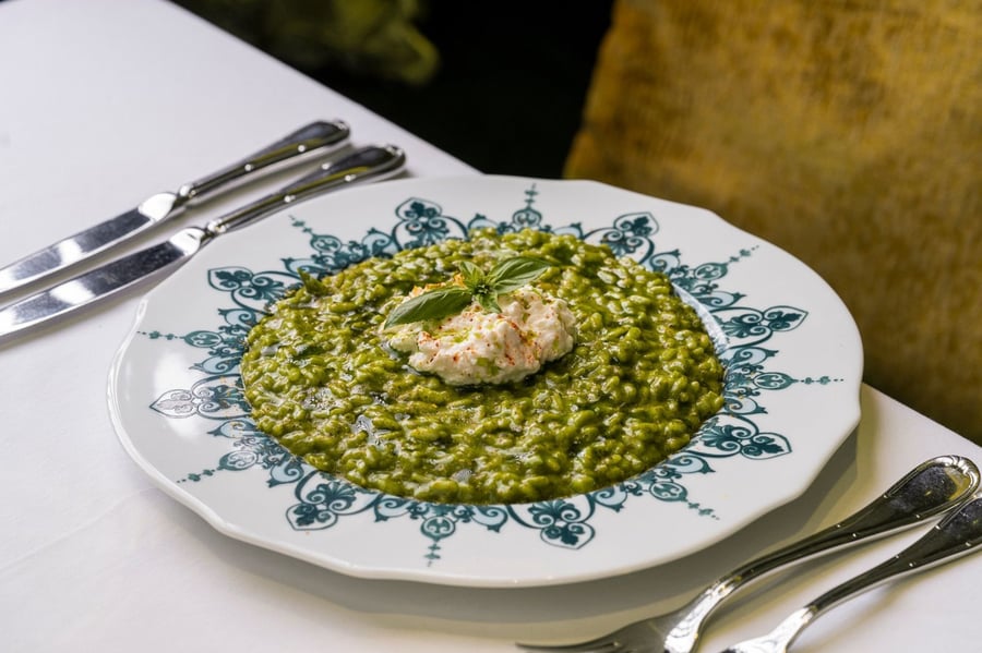 RISOTTO BASIL PESTO AND BURRATA